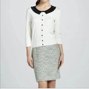 Share Kate Spade Judy Green White Tweed Pencil Skirt 10